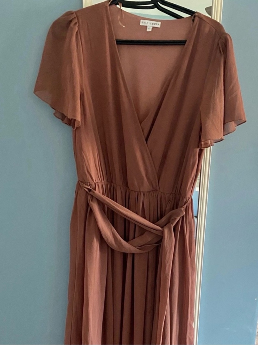 Baltic Born Dusty Rose Chiffon Maxi Dress - Picture 2 of 4